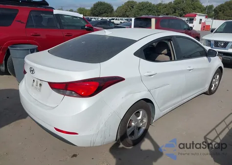2015 Hyundai Elantra Se from USA, damaged, VIN 5NPDH4AE6FH639975